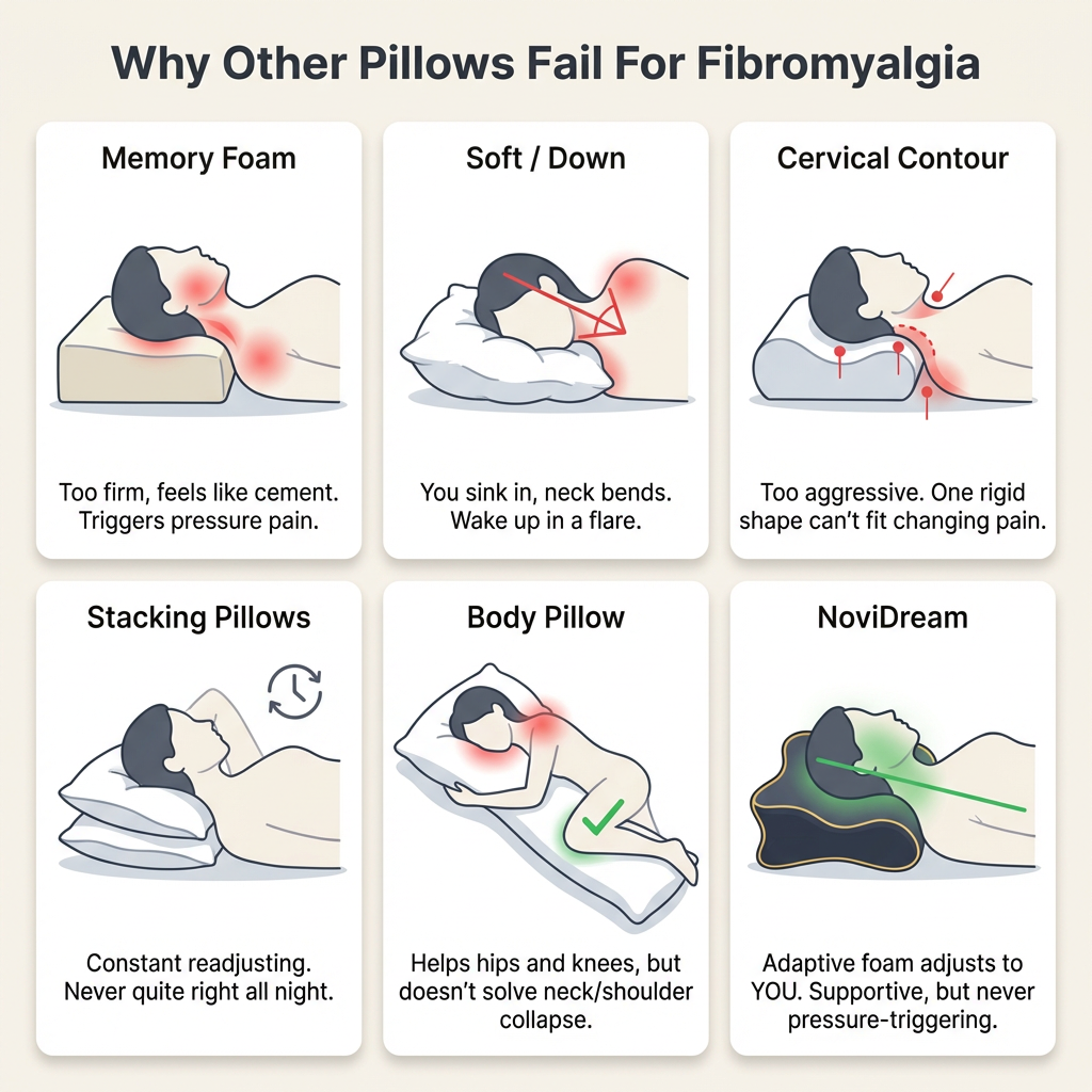 NoviDream Orthopedic Pillow — Designed for Fibromyalgia Relief
